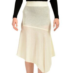 Scuderia Ferrari Women's Ivory 100% Wool Asymmetrical Skirt US M IT 42